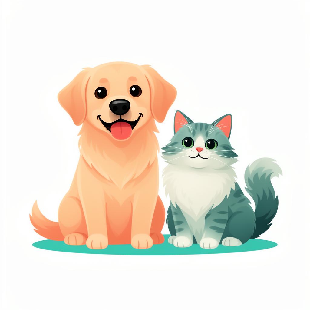 Cachorro e gato felizes